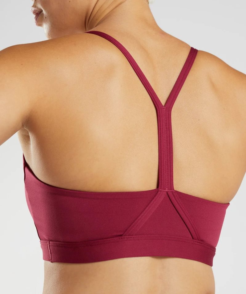 Women's Gymshark V Neck Sports Bra Fuchsia | CA 73N0DA